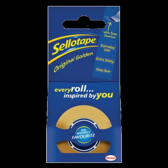 SJ05404 SELLOTAPE GOLD 18MM X 25M SJ05404 SELLOTAPE GOLD 18MM X 25M
