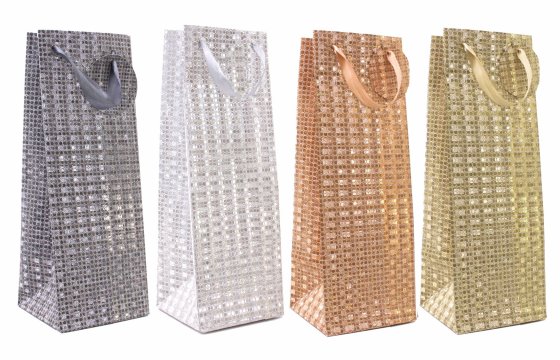CH1705 SH14605 BOTTLE BAG GLITTER 4 ASST