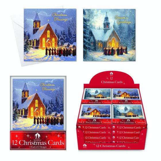 CARDS BOX 12 SQ RELIGIOUS/CHURCH