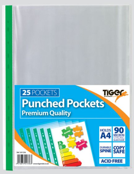 SH03205 25 A4 PREMIUM PUNCHED POCKETS