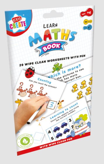 SH09609 BOOK A5 WIPE CLEAN LEARN MATHS