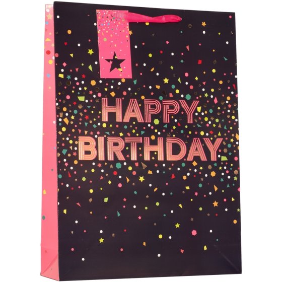 SJ15121 SJ15121 GIFT BAG HAPPY BIRTHDAY PINK EXTRA LARGE