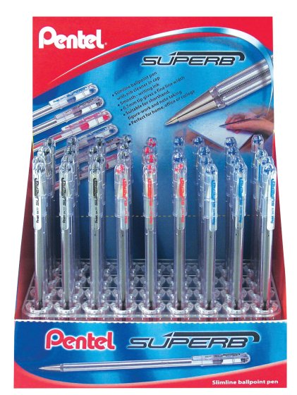 SH07306 PENTEL SUPERB BALLPEN DISPLAY