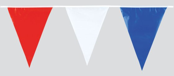 BUNTING 30CM X 10M RED WHITE BLUE
