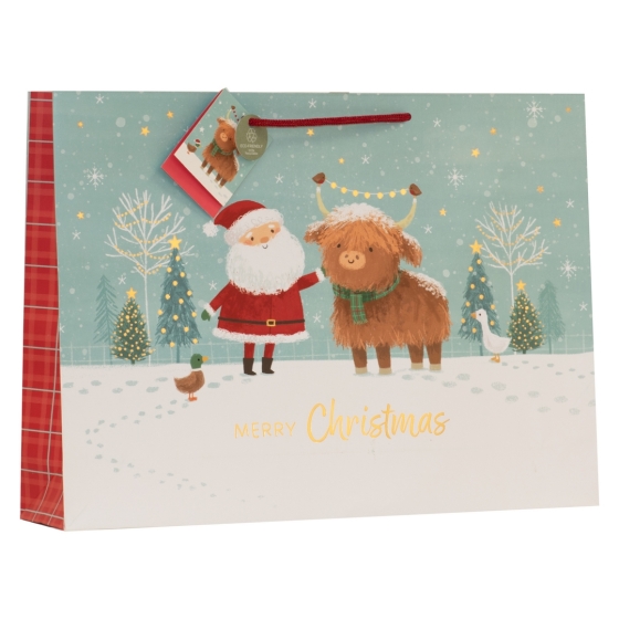 GIFT BAG SANTA & DOUGAL XL SHOPPER