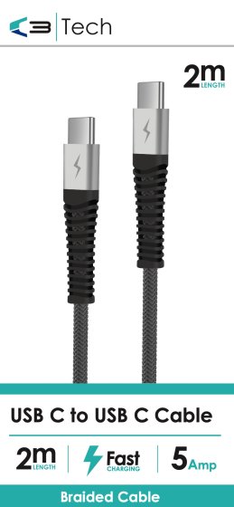 SH04509 USB C 2M BRAIDED CABLE