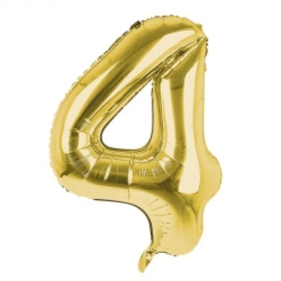 BALLOON 34IN GOLD NO 4 FOIL