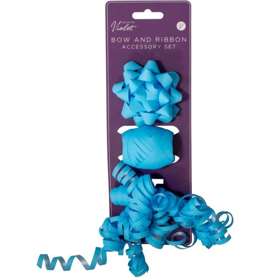 SJ14305 SJ14305 RIBBON COP AND 3 BOWS LIGHT BLUE