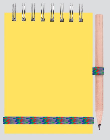 CJ0707 SJ02202 NOTEBOOK A7 BANDED PENCIL ASST