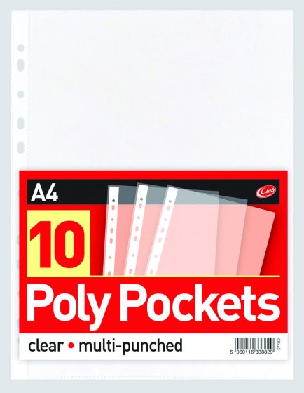 SH03201 HPACK A4 PVC POCKETS 10S
