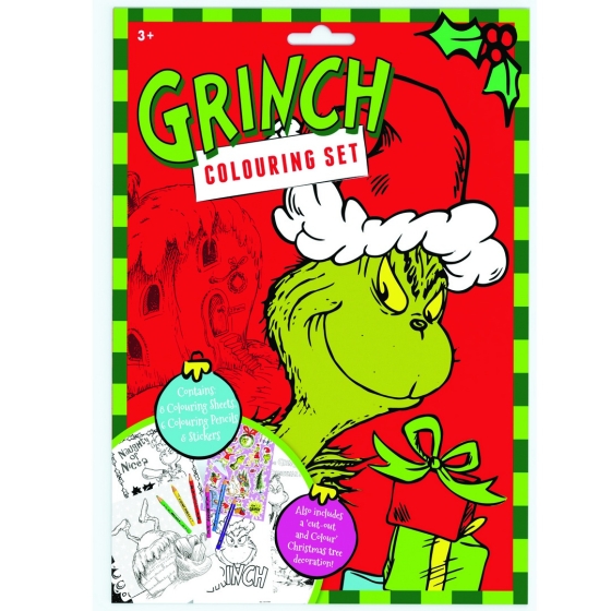 GRINCH COLOURING SET