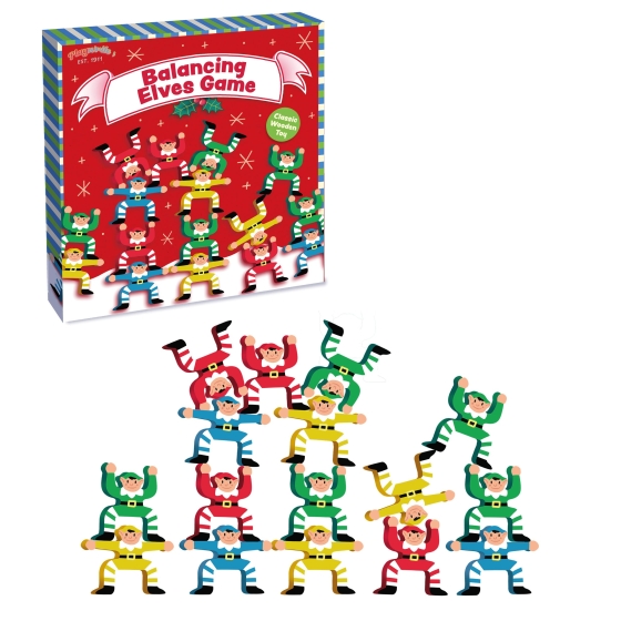 WOODEN BALANCING ELF GAME