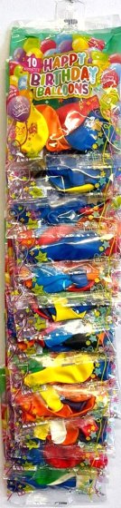 BALLOONS 8IN HAPPY BIRTHDAY 10S  CS