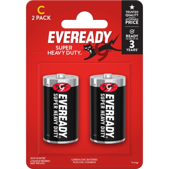 SJ11519 SJ11519 BATTERIES EVEREADY SUPER HEAVY DUTY ZINC C 2