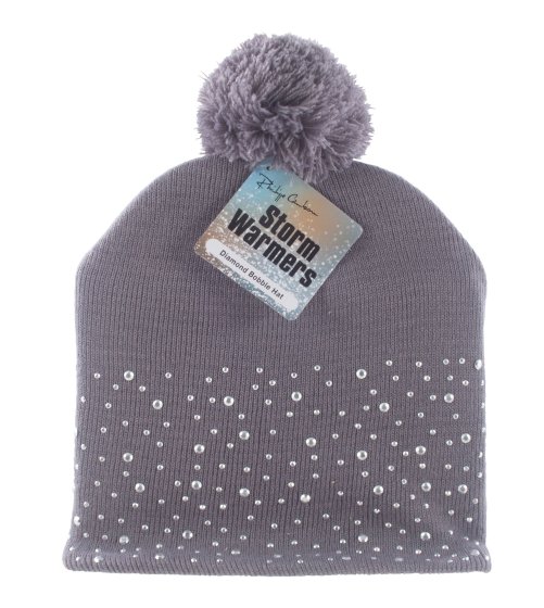 HAT ADULT DIAMOND BOBBLE