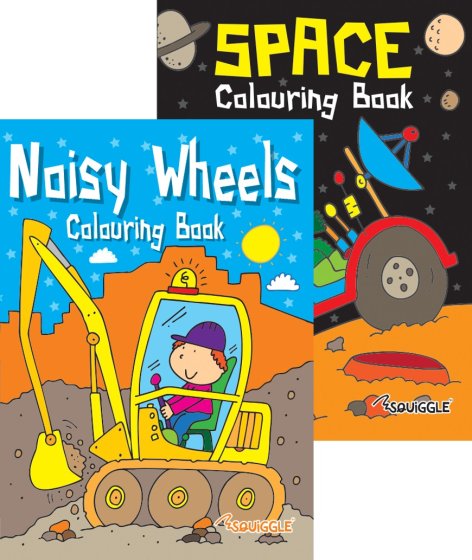 SH09807 COLOURING BOOK SPACE N NOISY W