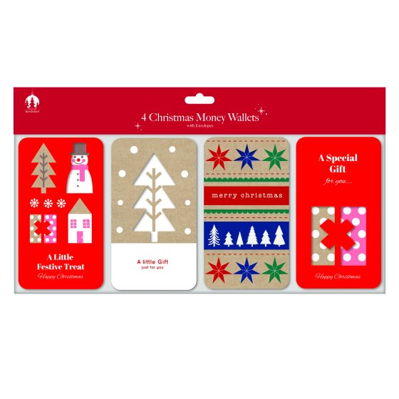 MONEY WALLETS KRAFT 4PK