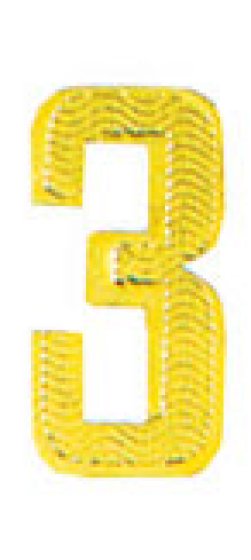 SH12213 GOLD NUMERAL NO3