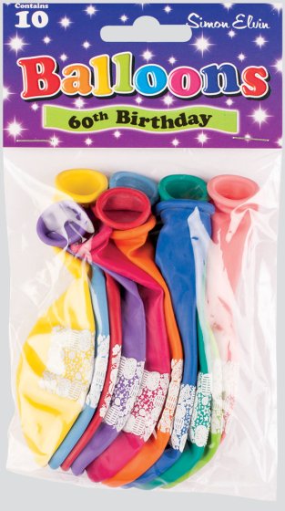 SH12439 BALLOON PRINTED AGE 60