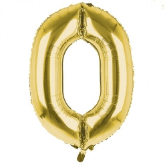 BALLOON 34IN GOLD NO 0 FOIL