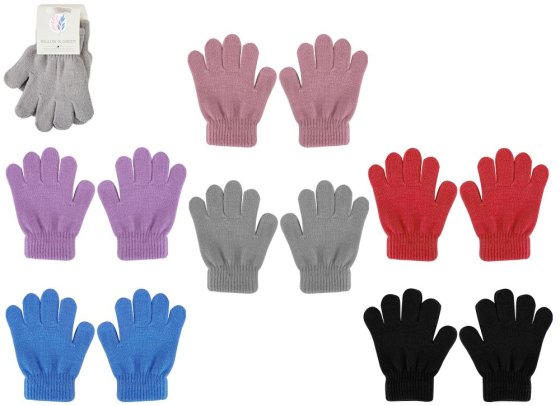 CH1401 GLOVES KNITTED KIDS PLAIN