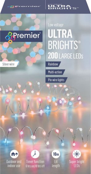 WIGIG LIGHTS 200 UBRIGHT TIMER RAINB