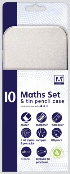 SG05505 MATH SET TIN CASE