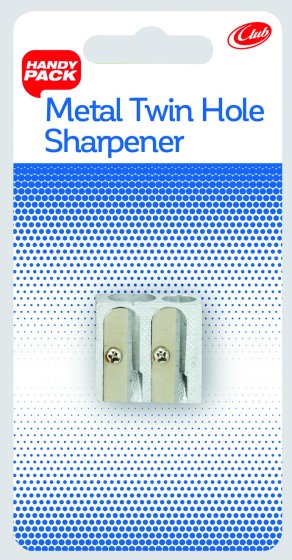 SH06609 SHARPENER METAL TWIN HOLE BP