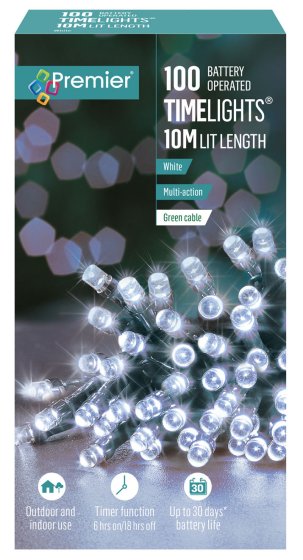 XH4102 LIGHTS 100 LED WHITE TIMER WHI