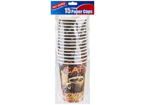 CUPS 12OZ CAFE DESIGN 15PK