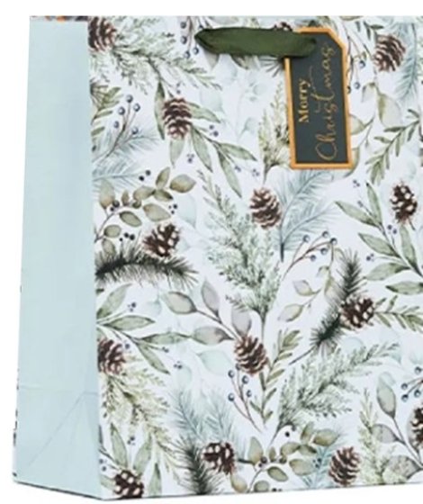 WIGIG GIFT BAG WINTER LEAVES LRG