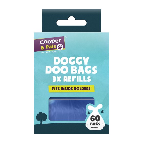 DOG WASTE BAG DOGGY DOO REFILLS 3X 20PK