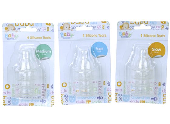 TEATS REGULAR NECK SILICONE 4PK