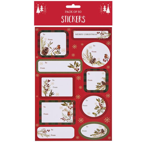 XH0910 STICKERS FROSTED FOLIAGE 50 PK