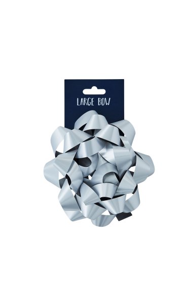 SH13409 BOW LARGE SILVER