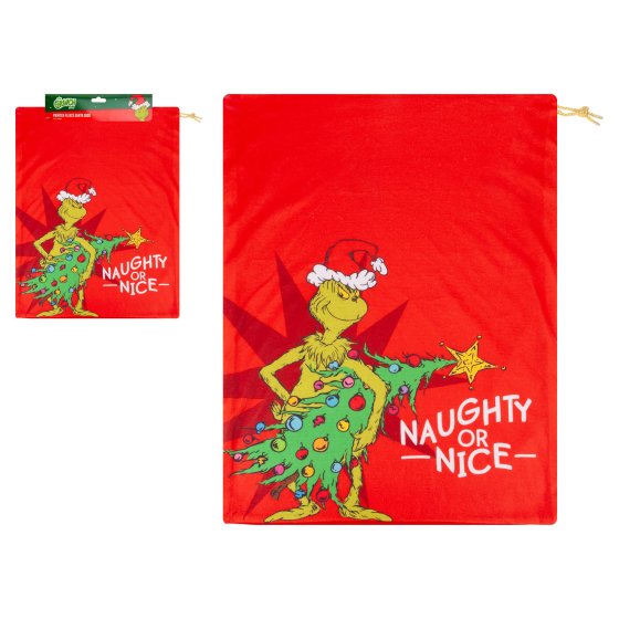THE GRINCH PRINTED FLEECE SACK 70 X 50C