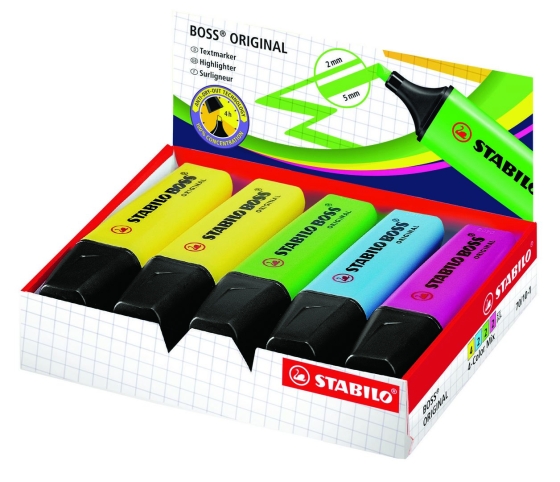 SJ07607 BOSS HIGHLIGHTERS ASSTD BOXED