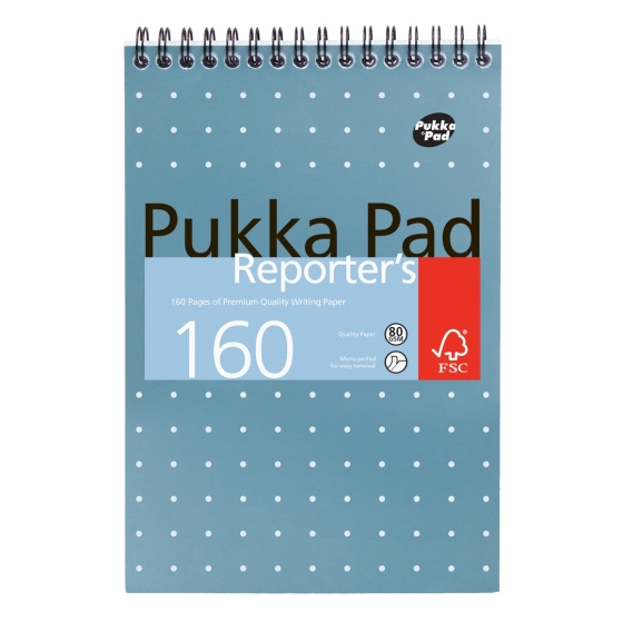 CJ0702 SJ01910 PUKKA METALLIC REPORTER PAD 160 PAGE