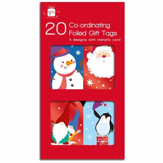 XH1308 TAGS 20PK CO ORD SANTA N FRIEN