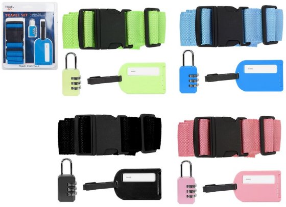 SJ10903 SJ10903 TRAVEL SET TRAVEL ESSENTIALS ASST