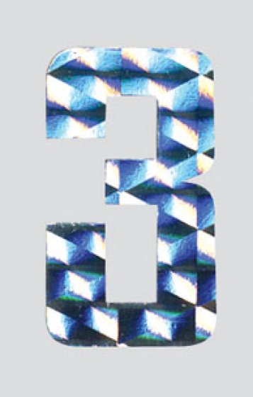SH12231 HOLOGRAPHIC NUMERALS NO3