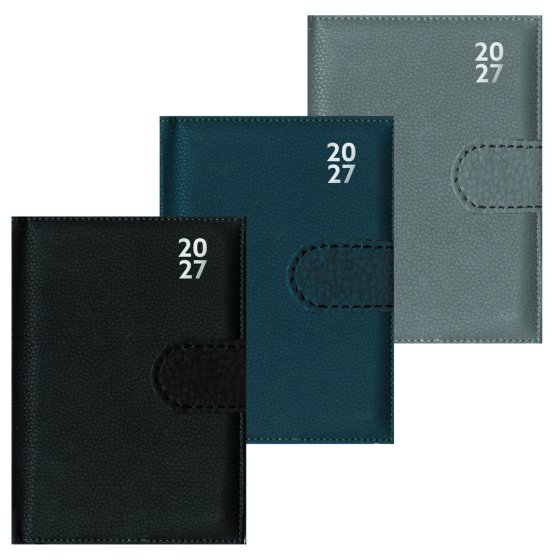 DJ0308 2027 DIARY POCKET 2 TONE BUCKLE PEN