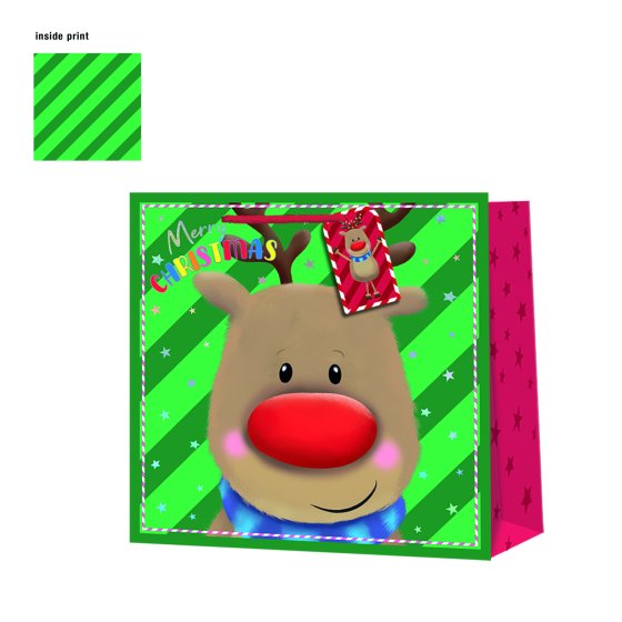 GIFT BAG RUDOLPH GIANT SQ