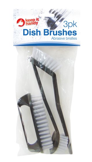 BRUSHES DISH ASSORTED 3PK