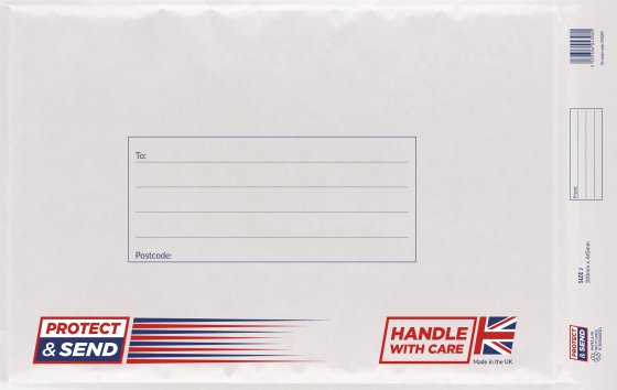 SH00244 PADDED ENVS WHITE J6