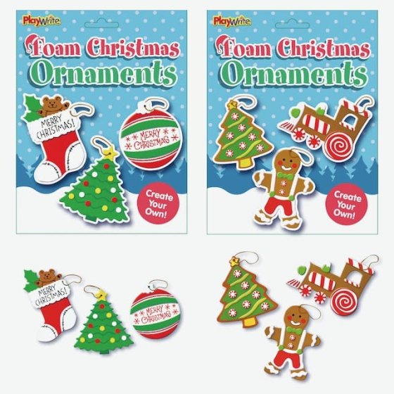WIGIG CHRISTMAS FOAM ORNAMENTS