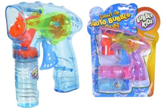 BUBBLE GUN WITH LIGHTS 2 BUBBLE TUBS