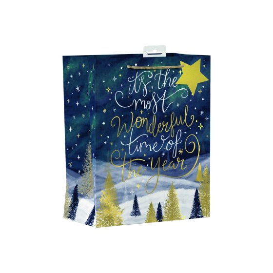 GIFT BAG MIDNIGHT CHRISTMAS L
