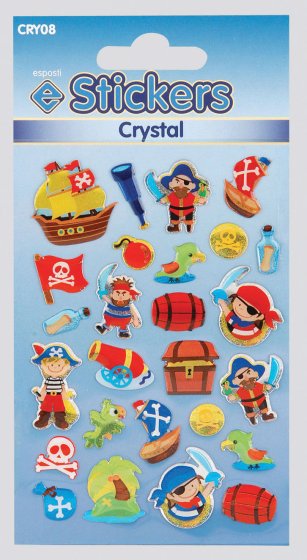 SH09207 CRYSTAL STICKERS PIRATES