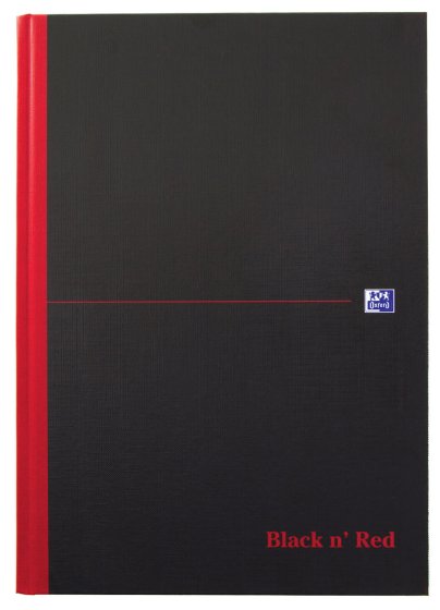 SH02713 RED N BLACK A4 RULED FEINT